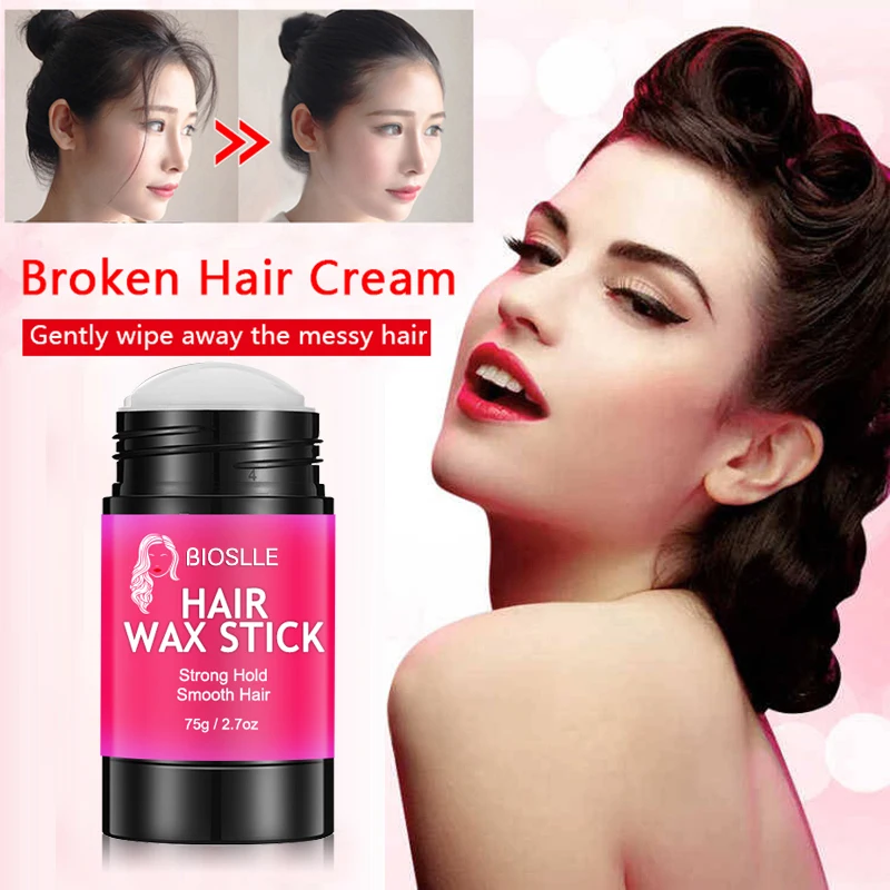 BIOSLLE Wholesale Strong Hold No Greasy Plastic Black Tube Hair Wax Stick Shining Keep Texture Heat Protectant Private Label