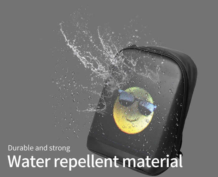 Travel waterproof bag Technology led backpack smart programmable led bag with led display video word emoje led light billboard