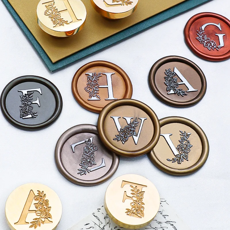 Alphabet Seal Vintage Retro Copper Metal Brass Letter Head Initial Classic Sealing Stamp Seal Stamp