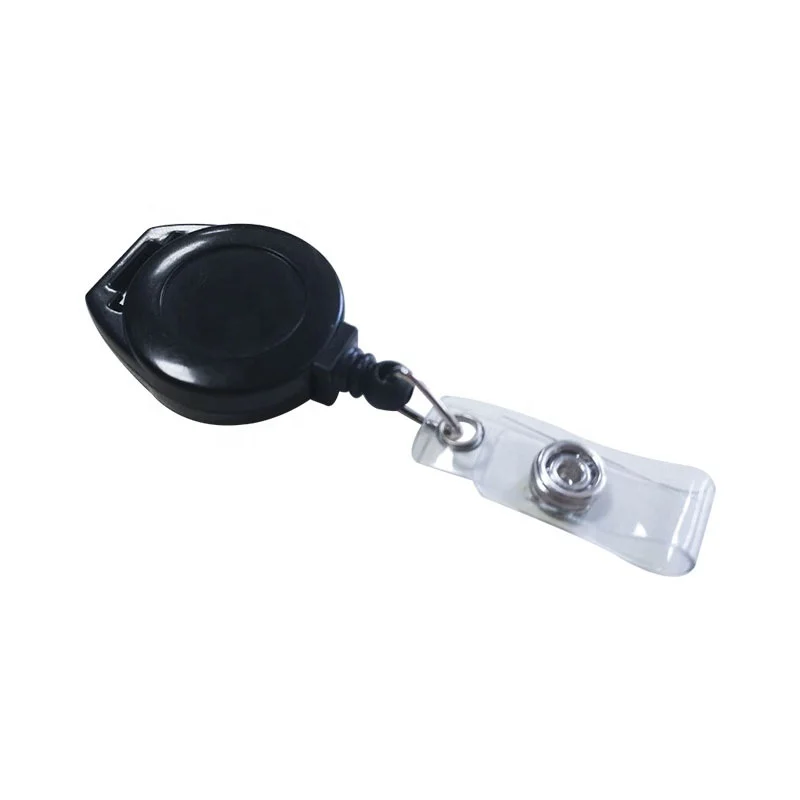 Custom 32mm Round Retractable Lanyard Badge Reel with 10mm/15mm Adjustable Lanyard Hole Yoyo Badge Holder Reel Clip Manufacturer