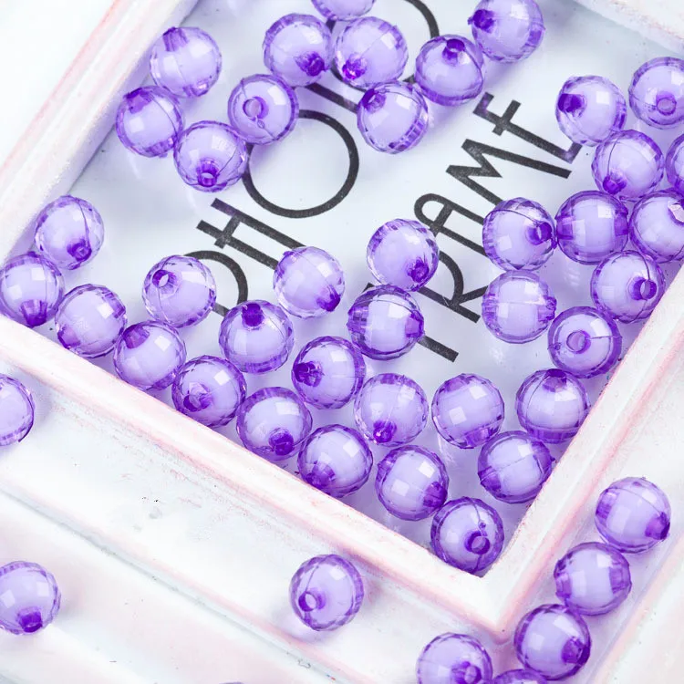 10/12/14/16/18/20 мм прозрачные 96 граненые круглые пластиковые бусины 500 г/мешок красочные свободные акриловые для изготовления ювелирных изделий