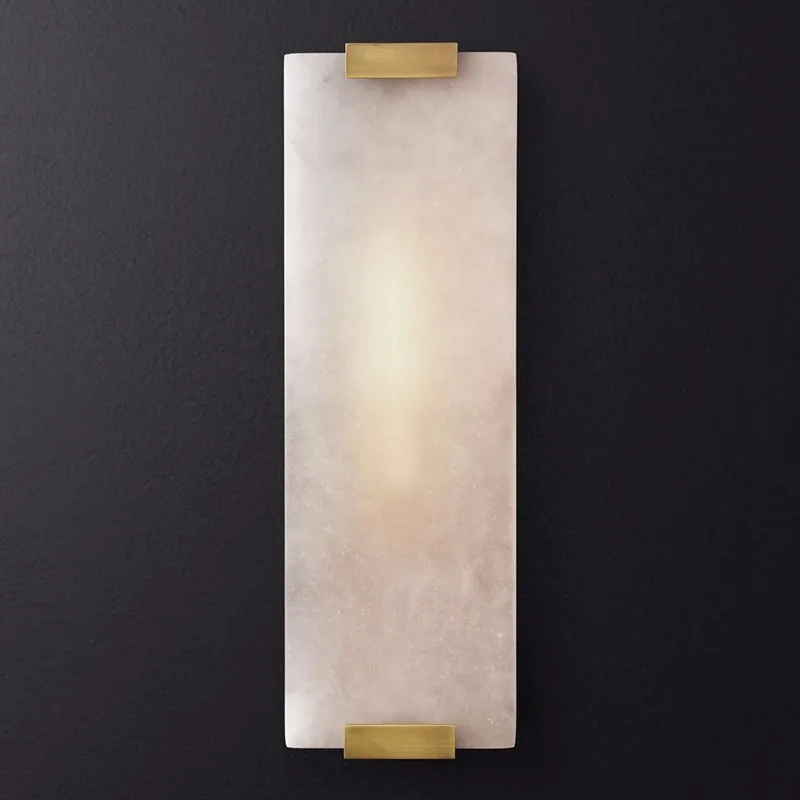 Hotel brass color Marble wall lamp Decorate wall sconce bedroom led wall light