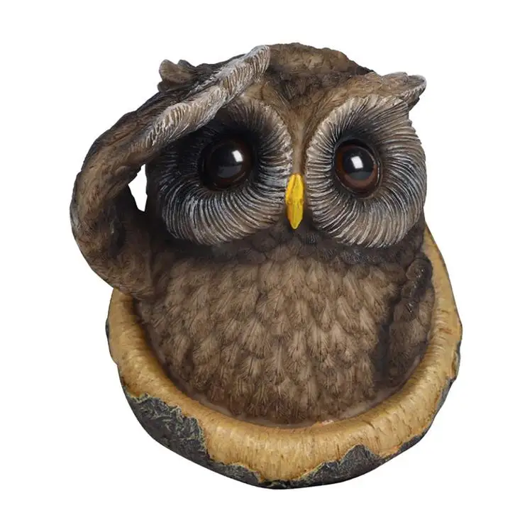 
Owl Garden Peeper Yard Art Ornaments Outdoor Whimsical Tree Hugs Mini Owl Sculpture Garden Decoration 