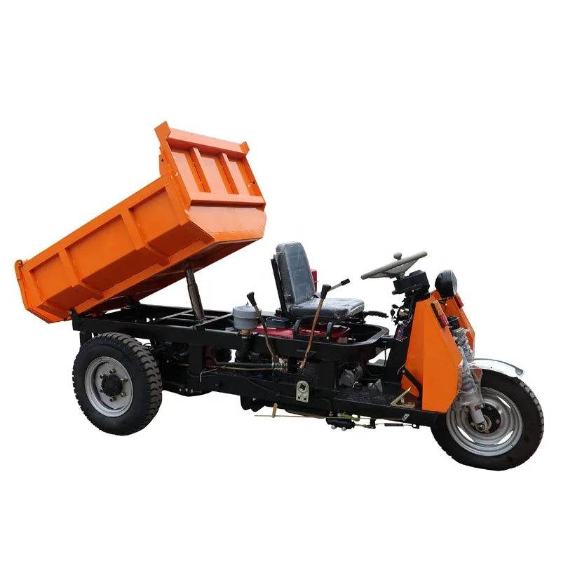 HuanSheng 18 Horsepower Mini Dumper Truck Multifunction Mini Dumper Truck 3 Wheels Mini Dumper Trucks Sale To Peru