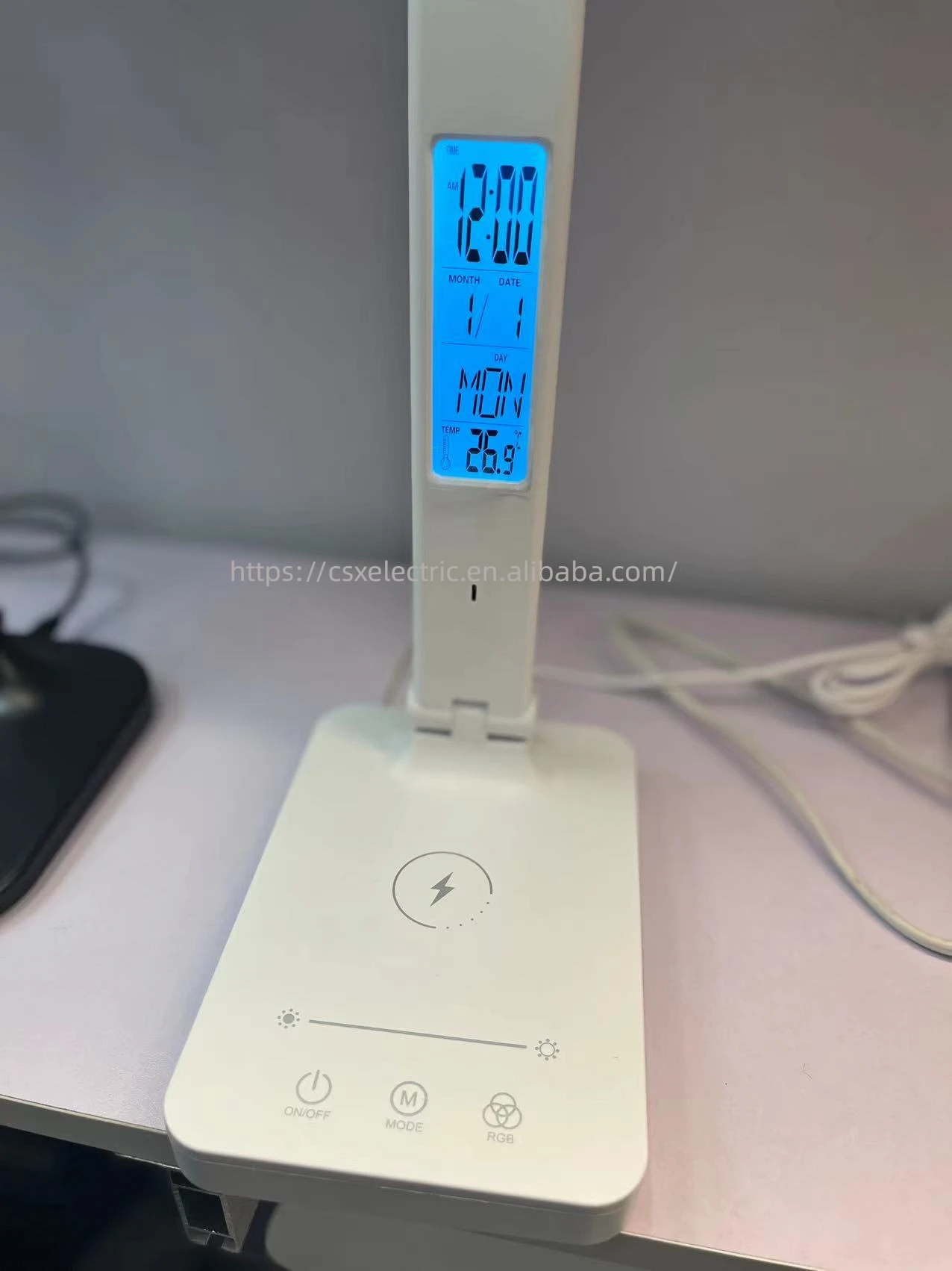 csx New QI Touch Led table desk lamp with wireless charger for iphone cell phone charger lampe de bureau colorful night light