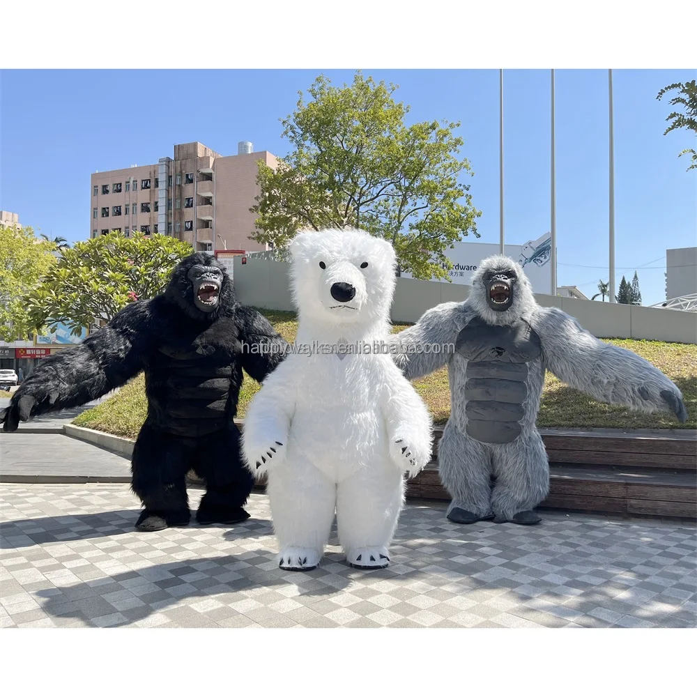 2023 hot selling inflatable mascot costume Halloween party plush mascot cosplay costume inflatable gorilla