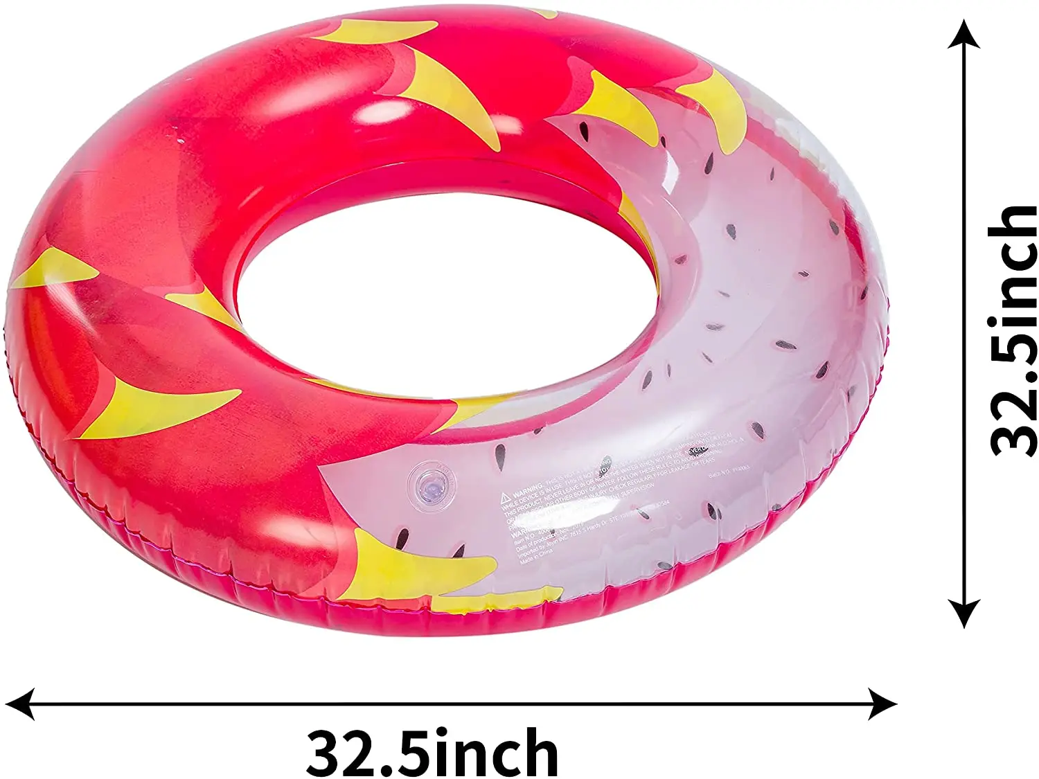Inflatable Pool Tube Raft with Fruits Painting Funny Inflatable Pool Float Toys Swim Tubes for Swimming Pool Party