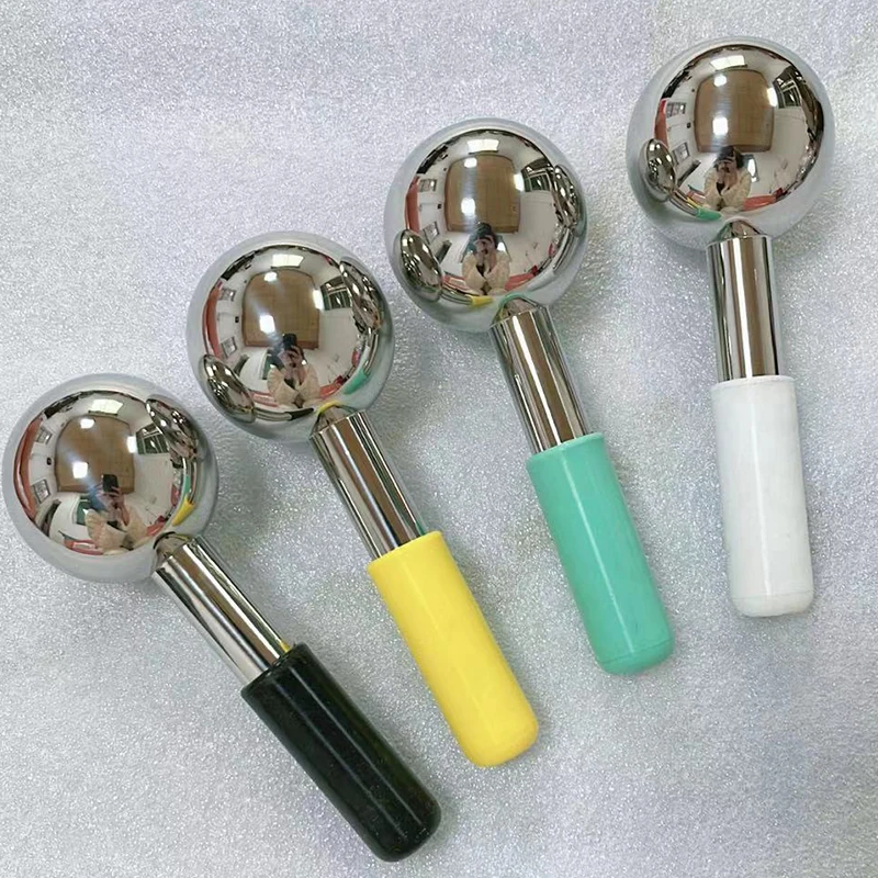 Stainless Steel Facial Beauty Ice Ball Stick Edema Removal Face Massager Cryo Massage Tools Body Neck Skin Care Home Spa Roller