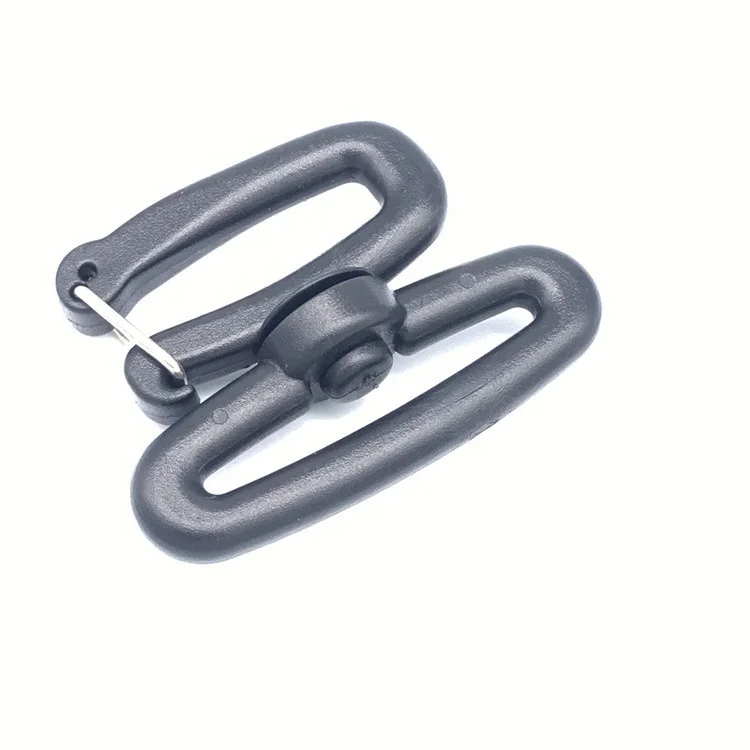 Wholesale high quality custom designer backpack accessories black bag clasp clip swivel plastic snap hook plastic bag hook