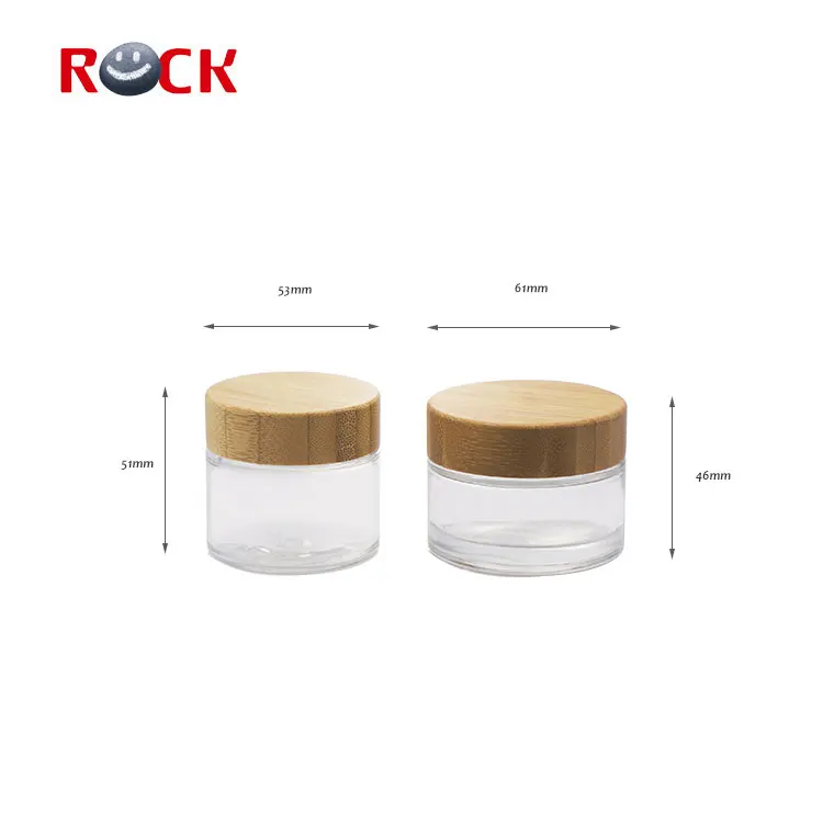 Cosmetic packaging bamboo glass bottle cream jar bamboo container