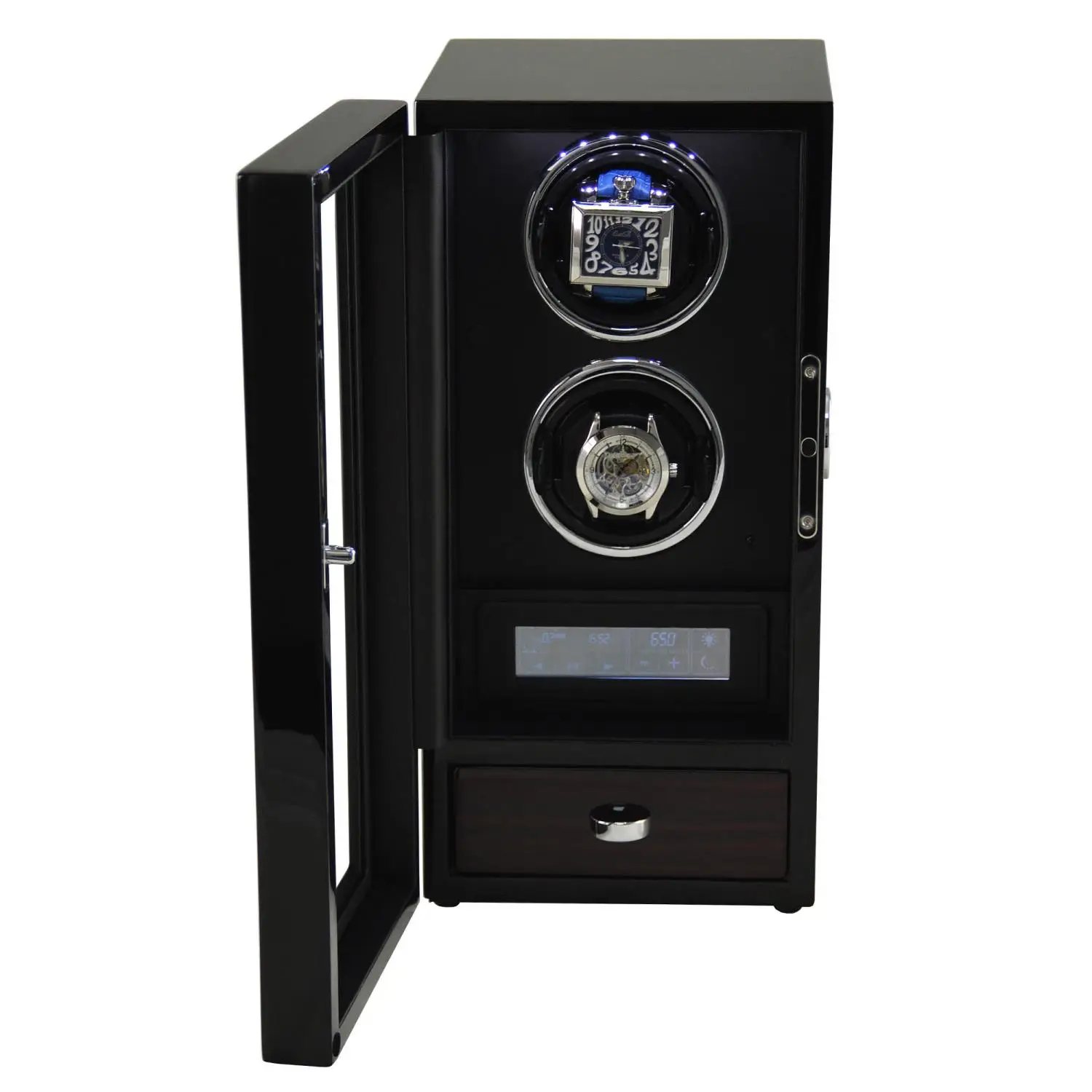 GC03-D26BB-L-ARF Touch screen LED light Double winder watch fingerprint lock Vintage winder watch for Mechanical Watches