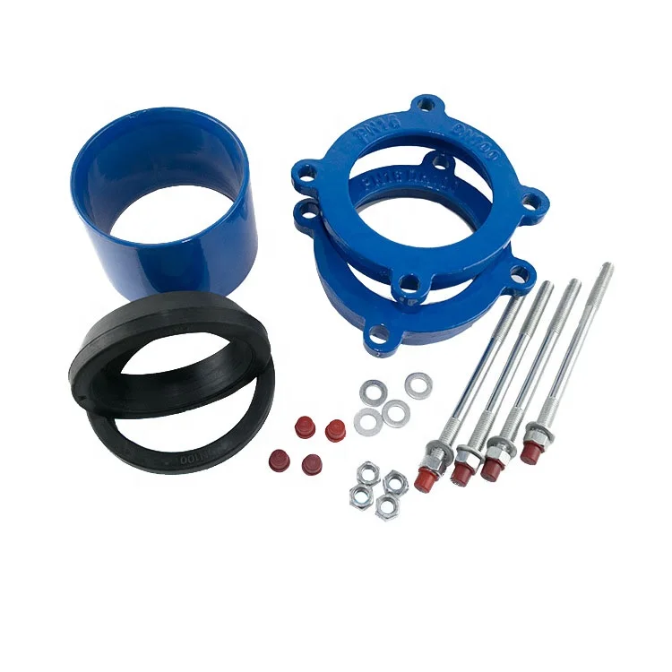 Factory price ductile Iron quick dresser coupling joint coated with epoxy universal wide range flange adapter for pvc hdpe pipe