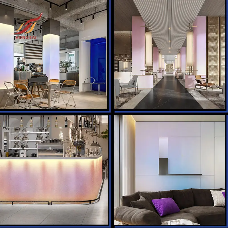 KH9117 Caviosen matte glitter sticker permanent pvc fabric rainbow film iridescent holographic vinyl