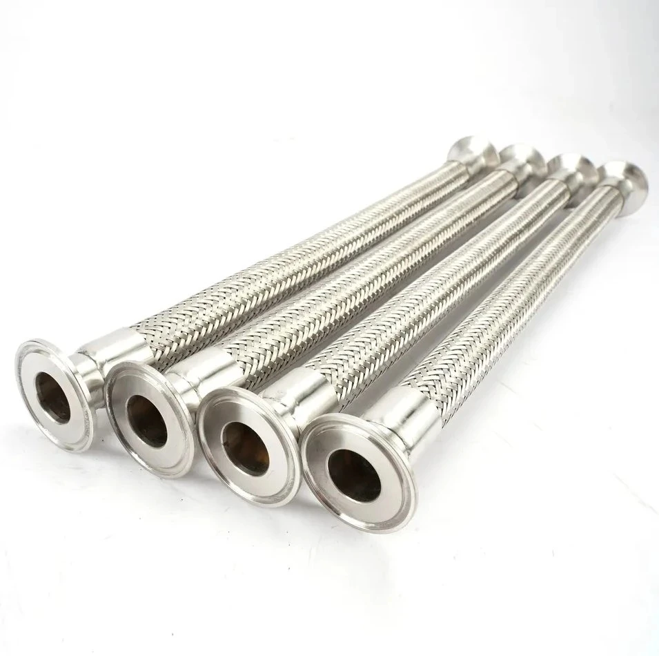 1/8 1 3 Inch High Pressure Corrugated Stainless Steel Wire Braided Flexible Metal Hose Pipe Industrial