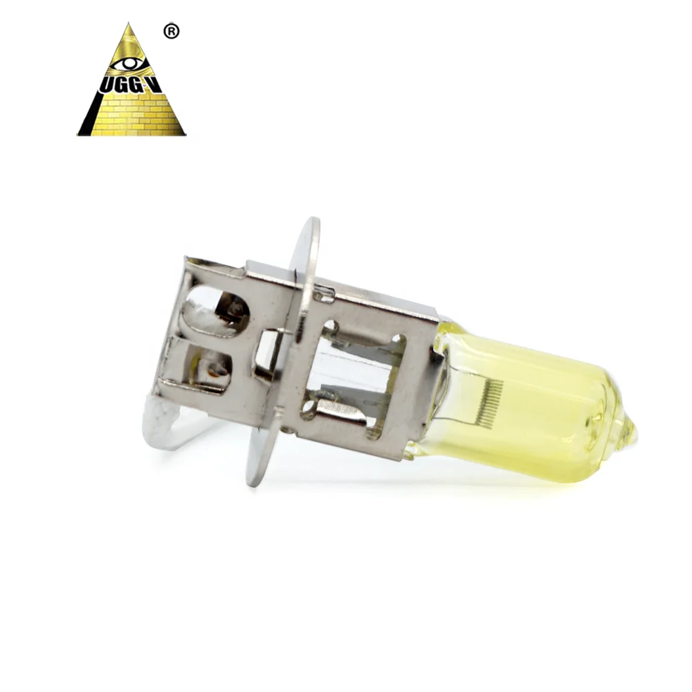 High Quality Parts Car Head Lamp Halogen H3 PJ22s  Auto Head Lamp Bulb Warm White color