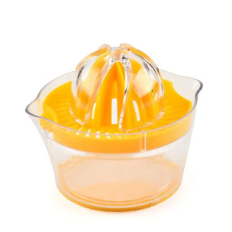 Manual Press Lemon Squeezer Plastic Citrus Juicer Extractor With Measuring Cup And Container Kitchen Access