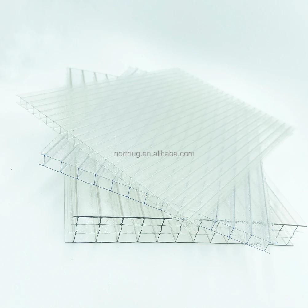Легкий прозрачный полый лист из поликарбоната с УФ-покрытием для коммерческих теплиц и сельского хозяйства