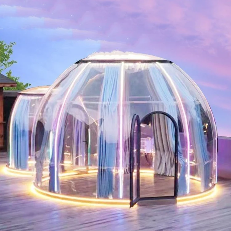 OEM ODM Factory price outdoor glamping geodesic Polycarbonate dome house