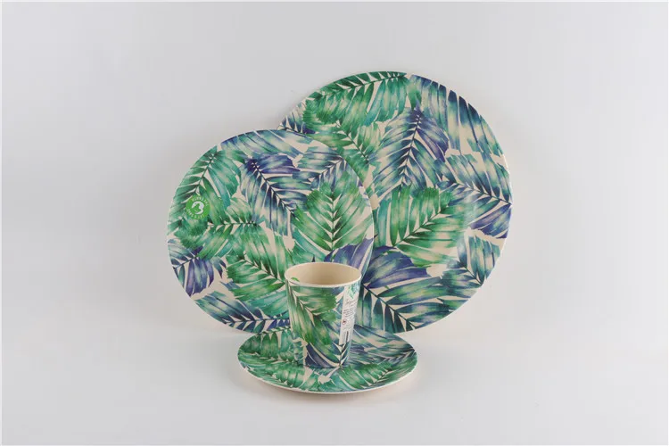 
MLS biodegradable tableware GT281 bamboo fiber plate 