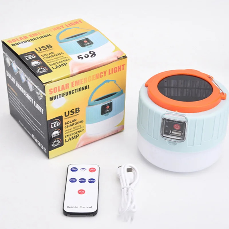 led solar lights outdoor waterproof portable Usb Phone Charge Lighting camping light rechargeable  lantern
