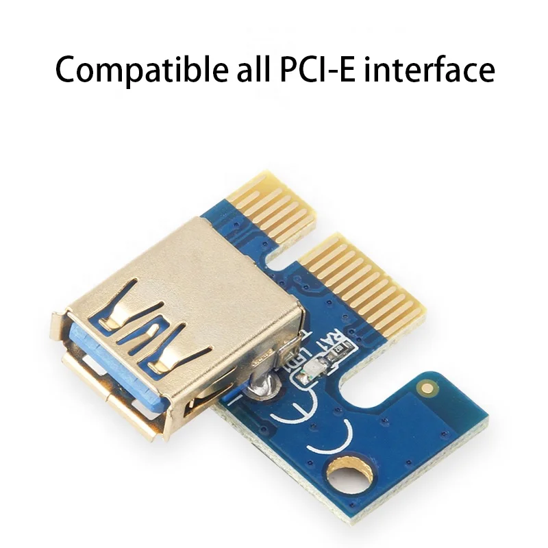 Популярная Райзер-карта Ver 009s Pcie 1x до 16x Pci-e Райзер 60 см Usb3.0 кабель Gpu Райзер-карта