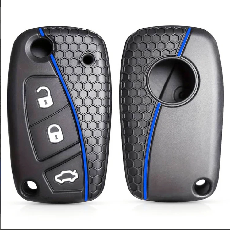 2024 new Silicone Protective Car Key Fob Cover Pouch Case Keychain Compatible Auto Accessories For Fiat Panda