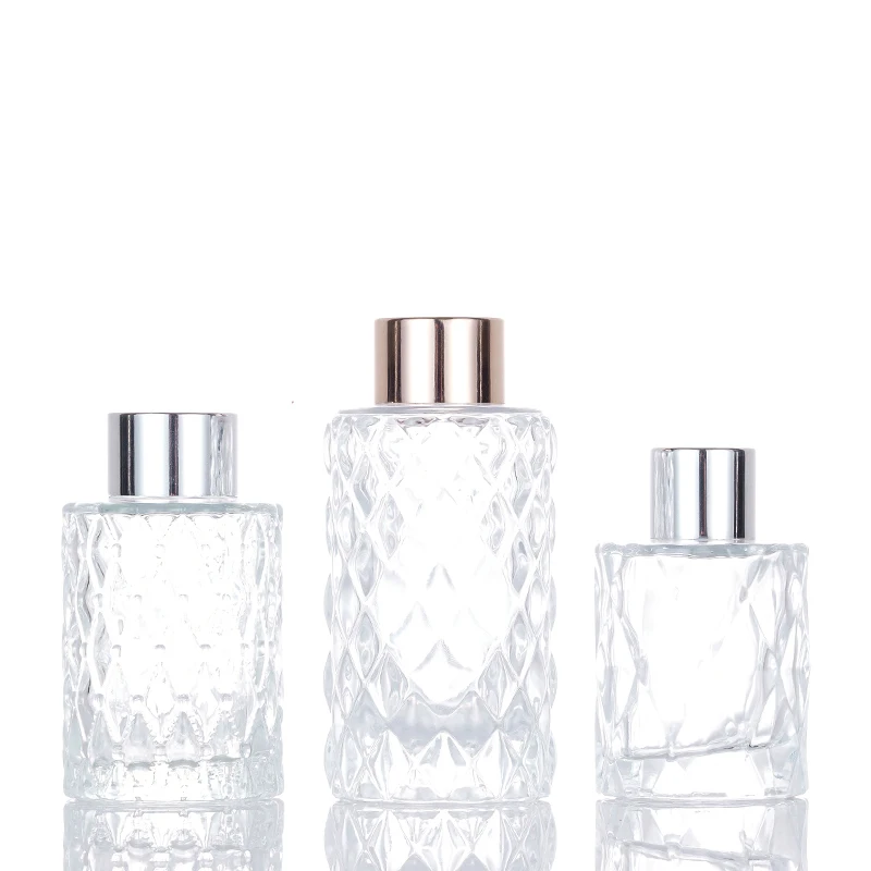 Custom Scent Stick Household Office Luxury Air Refresher fragrance oil 100ml clear glass jar Reed Diffuser in bulk