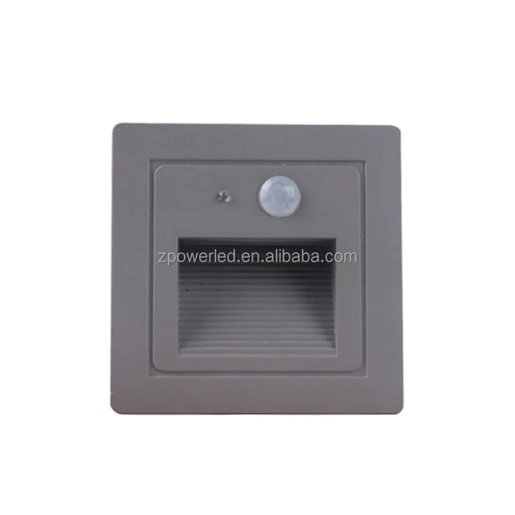 Promotion Recessed Aluminum Warm White Neutral White 3W LED Step Stair Motion Sensor Light
