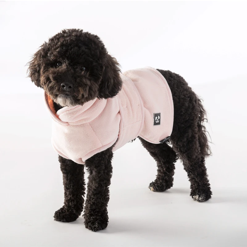 LS Customize Dog Drying Coat Microfiber Fast Drying Ultra Water Absorbent Dog Bathrobe Thick Dressing Gown