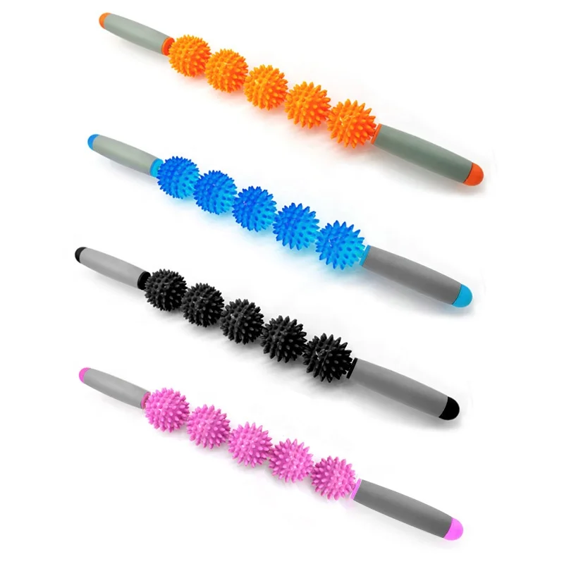 Fitness Body Relaxing Foam Roller Yoga Therapy Massage Stick Spiny Ball