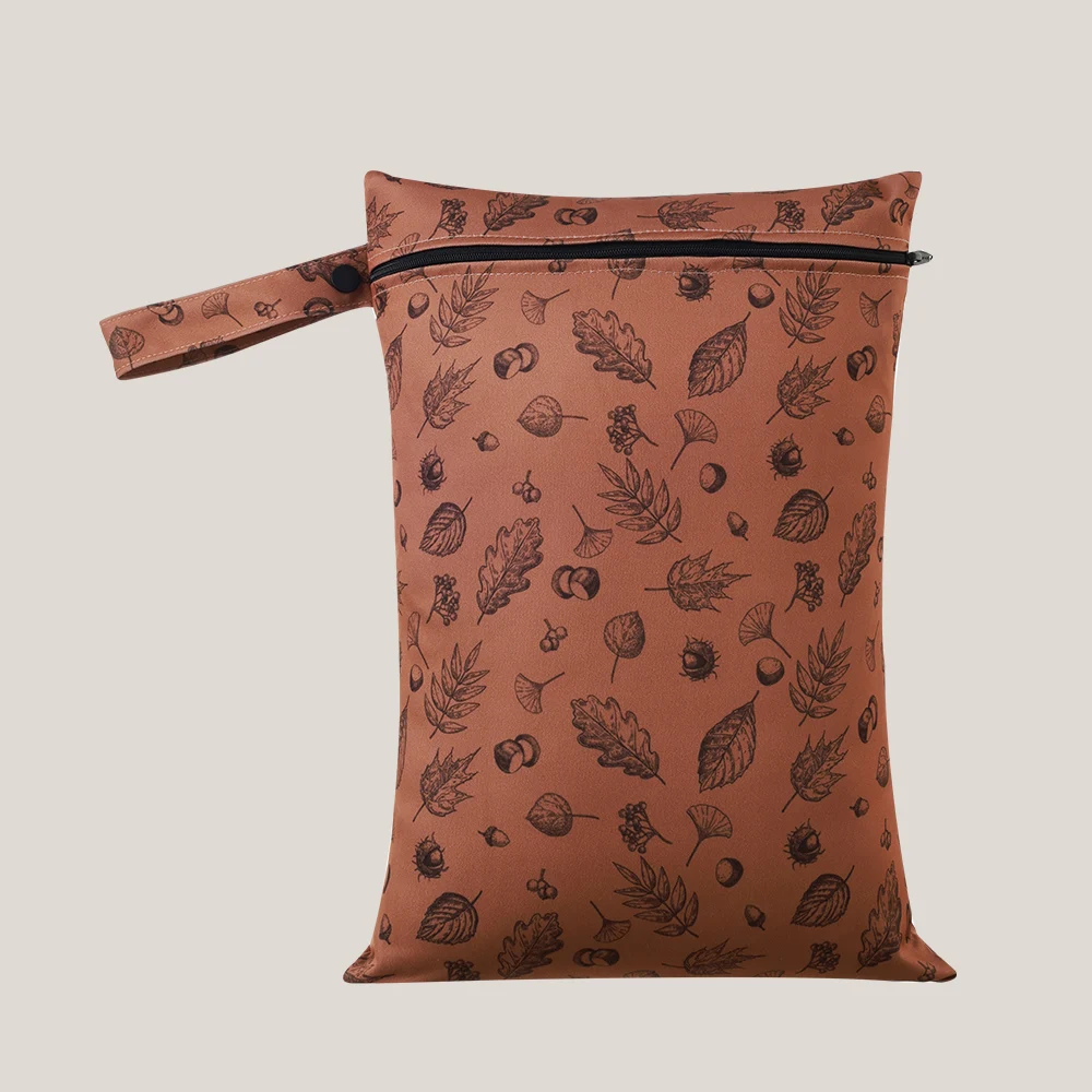 Elinfant Large storage accept customized Recycle PUL prints fabric Waterproof 28*36cm Rpet Single Pocket Swim diaper Wet bag