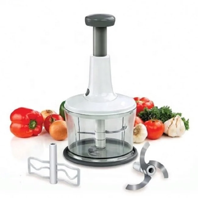 Hot Selling One-Touch Food Processor 5 Times Manual Hand Held Chopper Salad Spinner Cortador De Verduras Press Vegetable