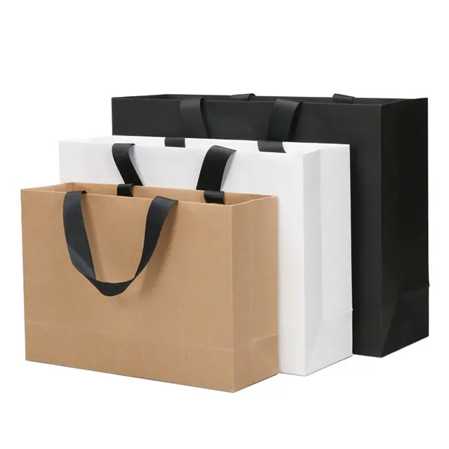 Top sale 100% recycled shopper bags Brown Kraft Paper Tote and twisted kraft paper handles with logo