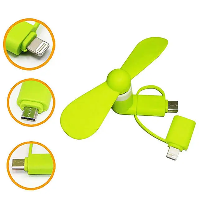 Mini Phone Fan &Powerful 2-in-1 Fan Compatible for iPhone, iPad, Android SmartphoneTablet -Cell Phone Summer Accessories