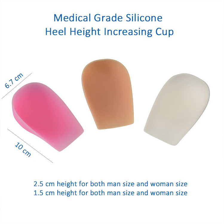 Новый дизайн, мягкая невидимая чашка из медицинского силикона для увеличения высоты пятки для мужчин и женщин