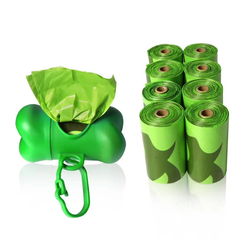 Amazon Best Sale Custom 15 Doggy Bags Per Roll Ecofriendly Poop Biodegradable Dog Waste Bag With
