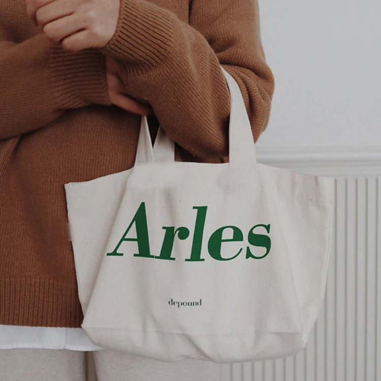 YASEN Custom Female Plain Cotton Canvas Tote Bag Fashion Korea Style Ins Simple Letter Printing Shopping Bag