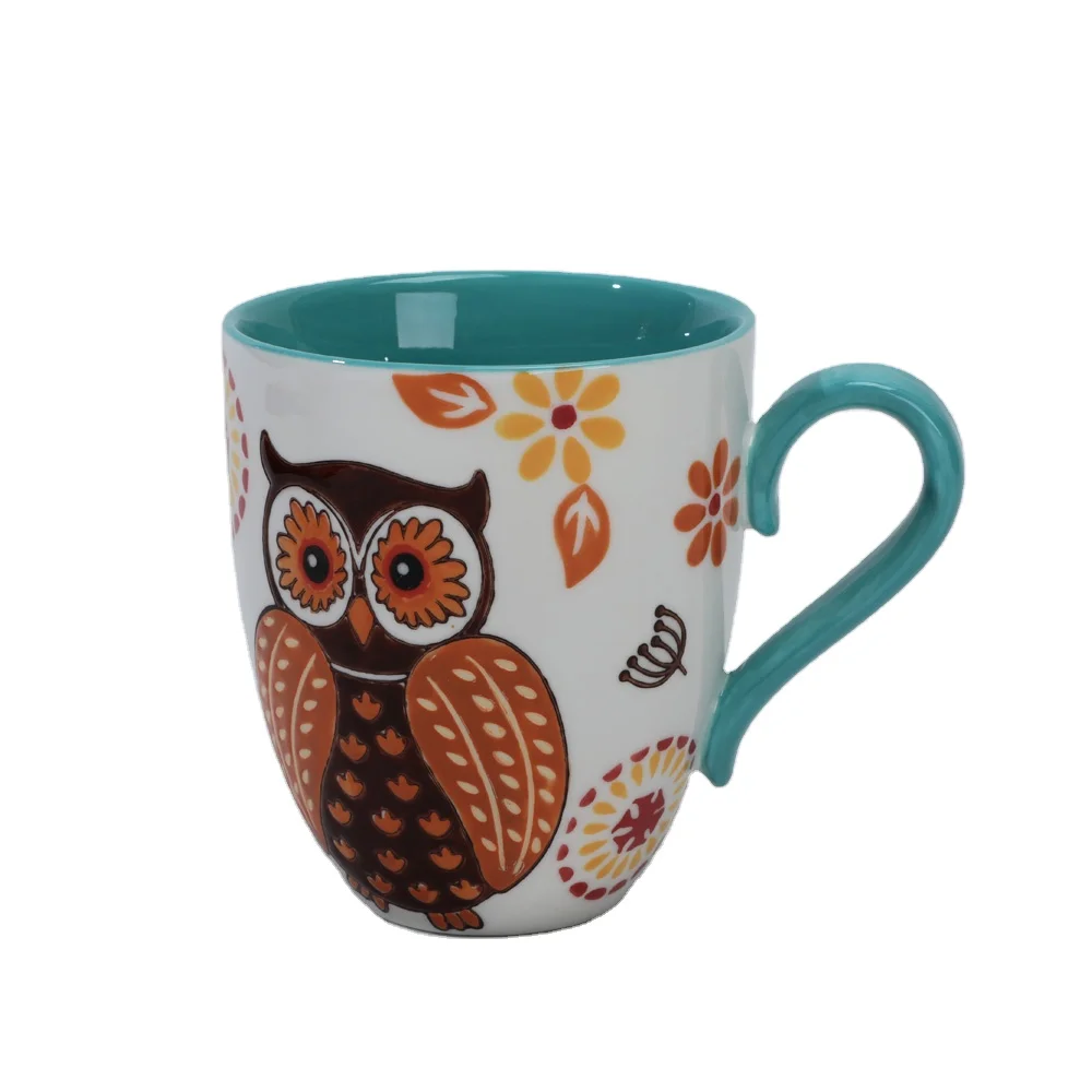 2020 Горячая продажа уникальная кофейная кружка с рисунком совы, посуда, чайная кружка с ручкой