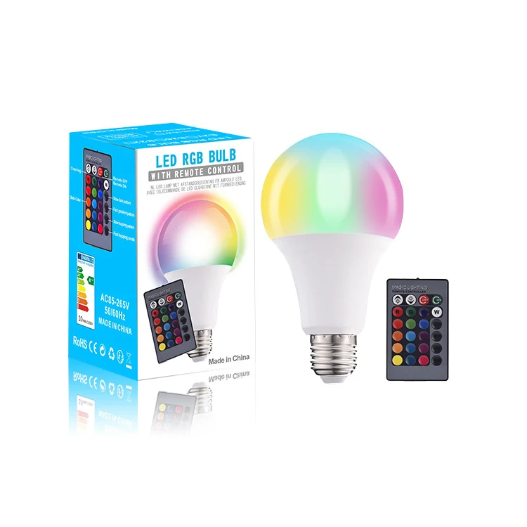Hot Sale OEM wholesale wifi led  light bulb 9W  e26 e27 b22 dimmable Multicolor rgb led bulb