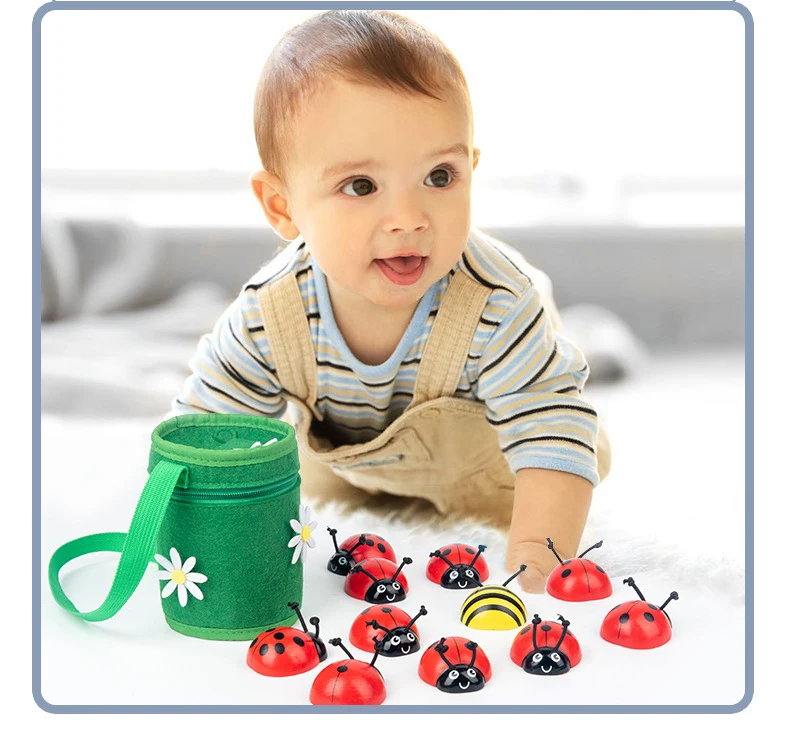 
Children Wooden Toy Amazon Counting Beetle Toys Kindergarten Children Numbers Enlightenment Math Learning Kids Educational Toys 