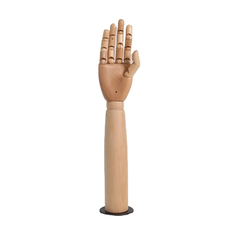 Solid wood hand mannequin props joint gloves display rack jewelry rings real hand model clothing store window props