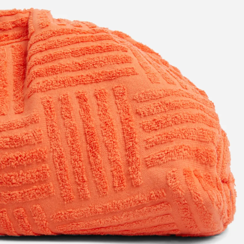 women Fashion terry fabric cloud bag for ladies dumpling shape coral clutch bags evening bag