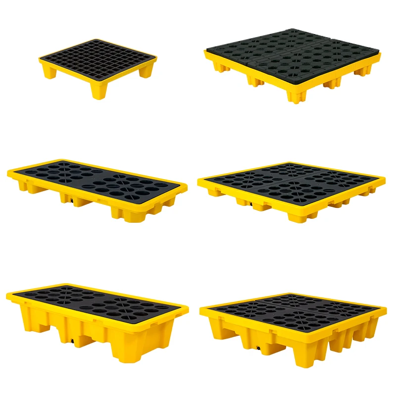 Simple style  Leak-proof Pallets 600*600*150mm Storage Plastic Pallet Manufacturer Pallet for Paint Bucket Oil Drum