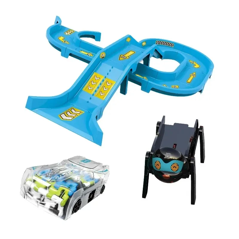 2 In 1 Track Toy Car Sets New Assembled Rail Car Set Toys Electric Walk Robot Dog DIY Educational Toys For Kids