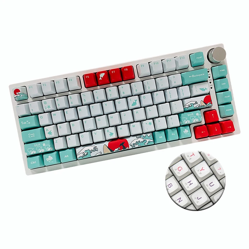 Пользовательские прозрачные клавиатуры кораллового моря для 61 клавиши до 108 клавиш игровой toetsenbord Hot Swap игровые