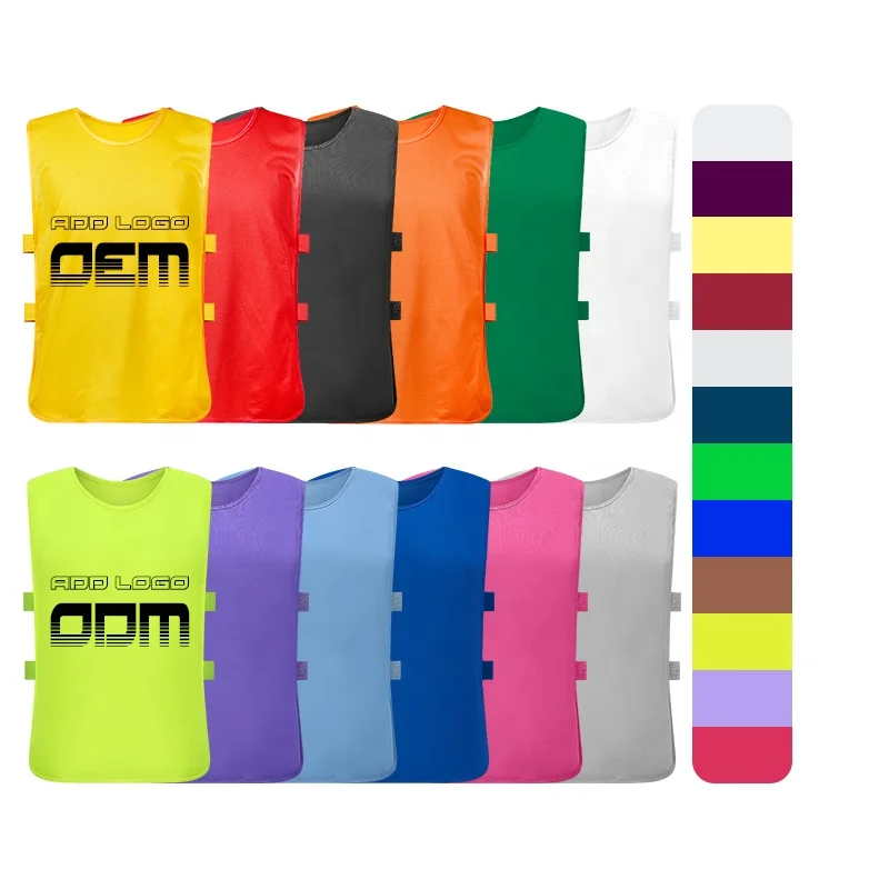 Wholesale high quality Pinnies Jerseys Hot Team Training Bibs numbered sports vest football Soccer pinnies