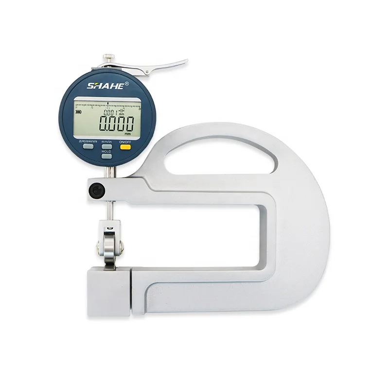 SHAHE High Precision 0.001 mm Electronic Digital Thickness Gauge 0-0.4 Inch/10mm Measuring Tool Rechargeable Battery