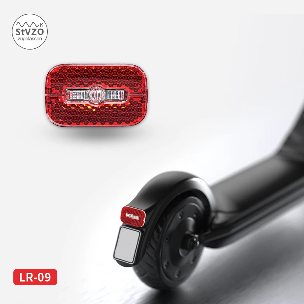 Factory direct Sate-lite cree ebike light ISO 6721-1 StVZO ECE R50 eletric bike rear light with  ISO 6721-2 StVZO Z reflector