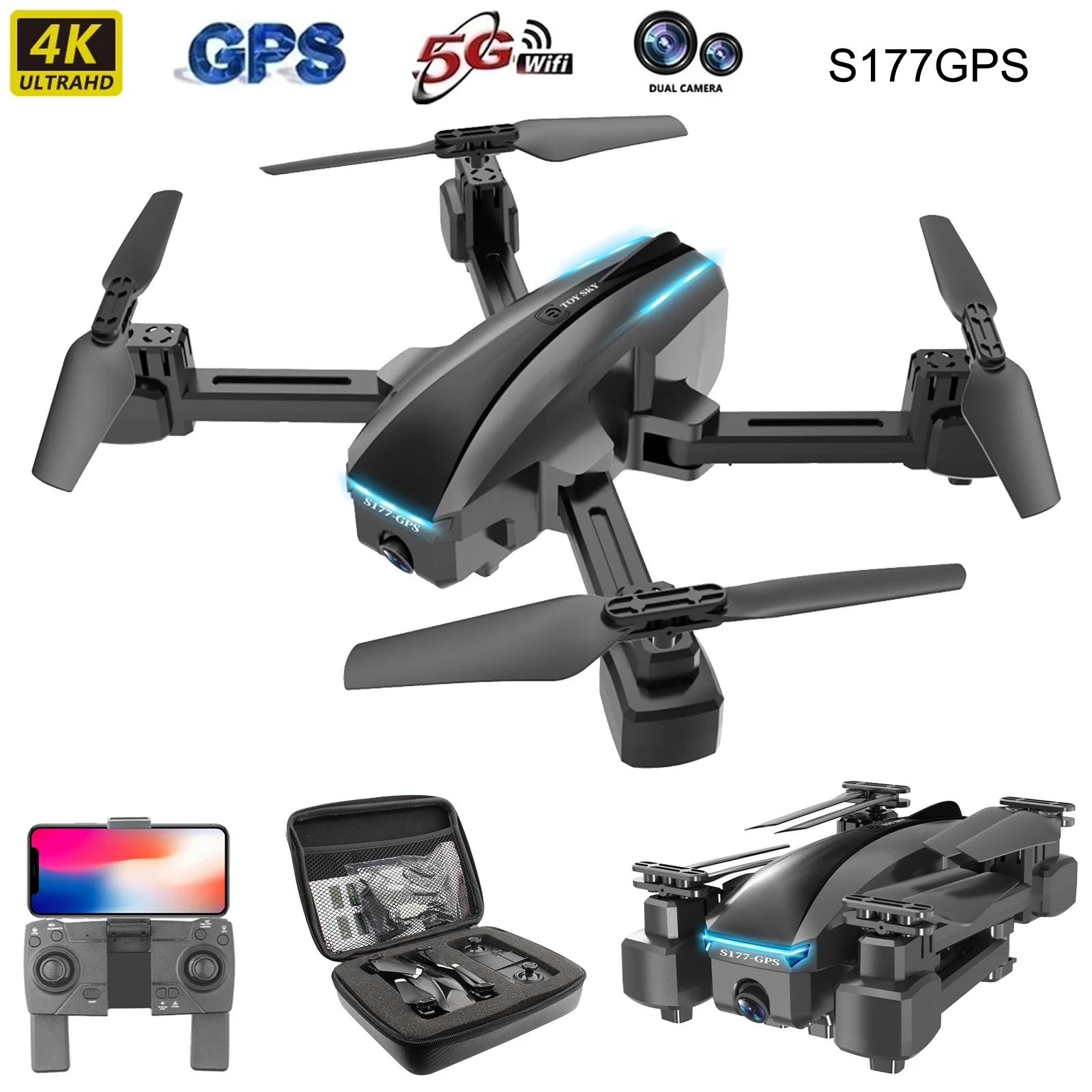  Оригинальный складной карманный мини-Квадрокоптер S9 S9HW с камерой 480P и Wi-Fi управлением через