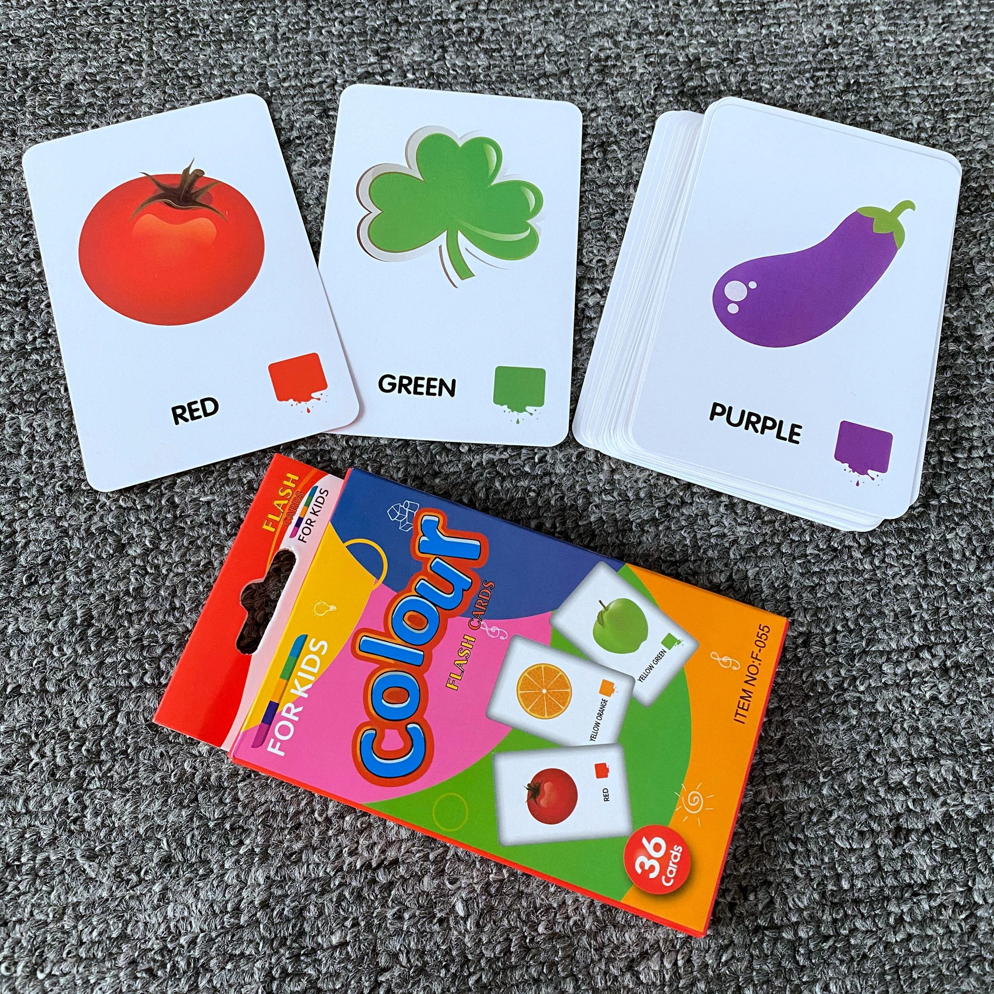 wholesale ready in stock hot sale educational kids flash cards fruits colours animals shape body parts telling time